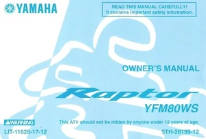 Raptor 80 2004 original manual del dueño de fábrica Yamaha/YFM80/YFM 80 - Imagen 1 de 2
