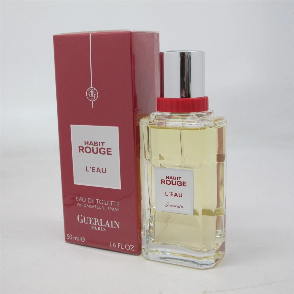 HABIT ROUGE L'EAU por Guerlain 50 ml/1,6 oz Eau de Toilette Spray Nuevo en Caja Foto 1 de 1