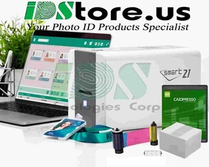 New IDP Smart-21S Single Side Photo ID Card Printer Bundle P/N 653311K - Picture 1 of 7