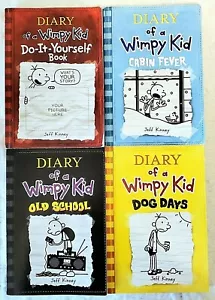 Lot Of 4 Diary of a Wimpy Kid Books 4, 6, 10, Do It Yourself Jeff Kinney PB - Picture 1 of 7