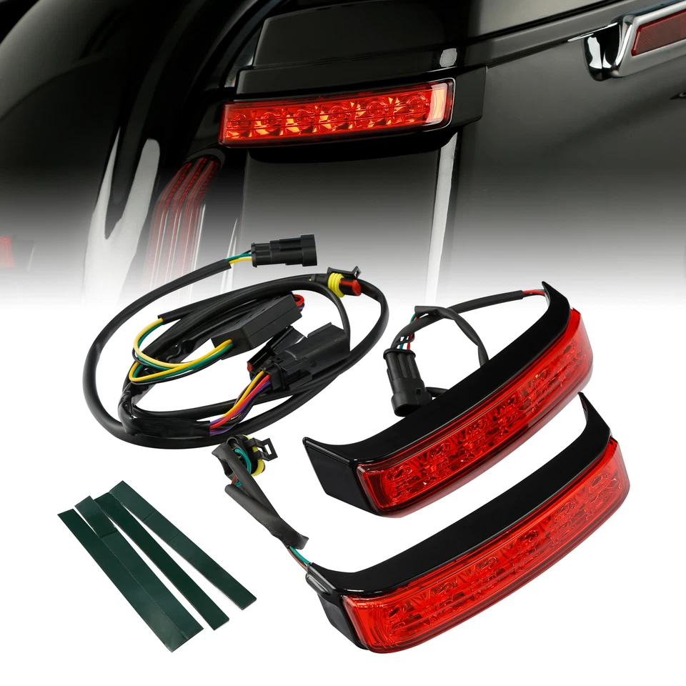 Alforje de LED luzes de seta de freio serve para Harley Ultra Limited 14-23 - Imagem 1 de 4