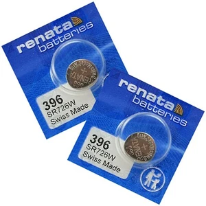 2x Renata 396 SR726W Watch Battery SR59 SB-AL 1.5V Silver Oxide - Picture 1 of 1