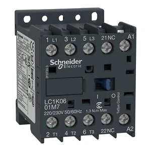 LC1K0901M7 Contactor TeSys K 3P AC-3 lt or eq to 440V 9A 1 NC aux. 220 to 230VA - Picture 1 of 1