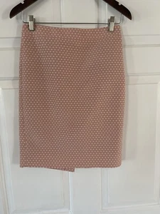 J.Crew  Women's Pink Polka Dot Pencil Skirt-  Size 2P Retails $90 - Picture 1 of 5