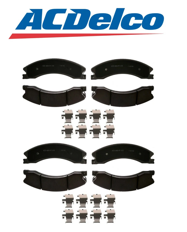 Front and Rear Ceramic Brake Pads Kit ACDelco for Chevy GMC Sierra 2500 3500 HD - Image 1 of 1