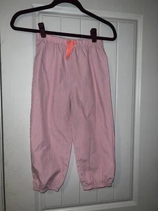 Osh Kosh Bgosh girls pink striped pajama pants drawstring comfy size 12 - Picture 1 of 4