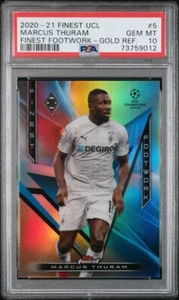 2020-21 Topps Finest UEFA Marcus Thuram Finest Footwork /50 - PSA 10 GEM - POP 1 - Picture 1 of 2