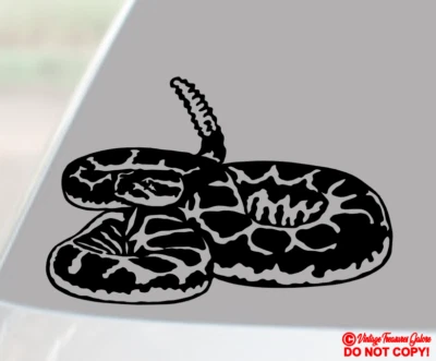 RATTLESNAKE Vinyl Decal Sticker Car Window Wall Bumper SNAKE REPTILE ANIMAL JDM - Image 1 of 2