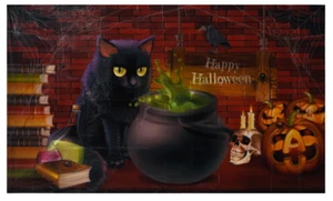 HALLOWEEN Spooky Decorative Plastic Wall Mural 42 x 72 inch ~ Happy Halloween - Picture 1 of 1