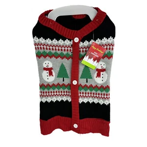 Pet Apparel Dog Christmas Snowmen Sweater Size Large NWT - Picture 1 of 6
