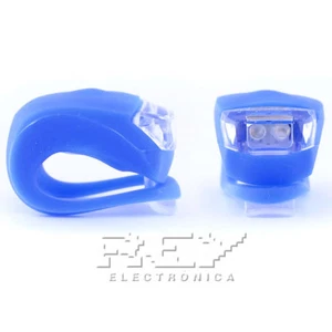 Luz BICI silicona 2 LED color AZUL ¡Enviamos desde España! d69 - Imagen 1 de 4