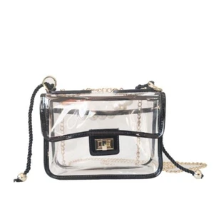Bolso bandolera transparente con cerradura giratoria - Imagen 1 de 3