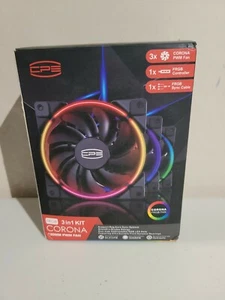 PcCooler CORONA FRGB 5 in 1 Kit. 120mm PWM Fan. NEW Open Box - Picture 1 of 1