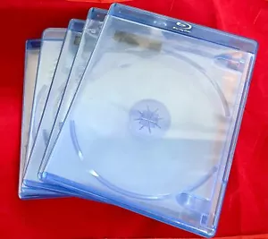 Pack of ( 5 ) Blu-Ray Standard Empty Replacement Cases - Holds 1 disc - Picture 1 of 1