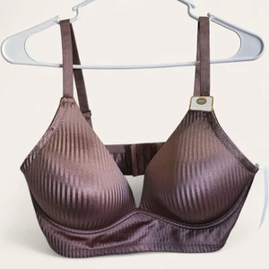 Adrienne Vittadini Wire Free Comfort Bra 38D NEW Purple - Picture 1 of 8
