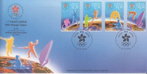 HONG KONG (CHINA): 2000 FDC/PORTADA - SCOTT # 906/09 OLIMPIADAS SYDNEY 2000 - Imagen 1 de 2