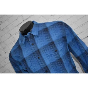 Lucky Brand Jeans Shirt Mens Size Medium Blue Black Plaids Cotton NEW TAGS - Picture 1 of 8