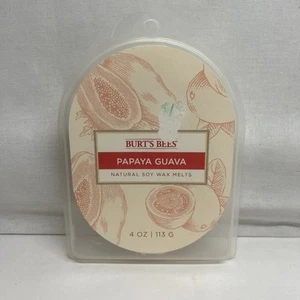 BURT'S BEES PAPAYA GUAVA NATURAL SOY WAX MELTS 4OZ - Picture 1 of 2