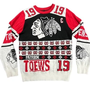 Suéter Jonathan Toews Navidad/Vacaciones Chicago Blackhawks NHL - Imagen 1 de 7