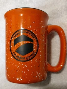Happy Father's Day, "The Bridge Church" Keramik Orange gesprenkelt Becher. - Bild 1 von 5