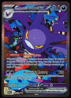 Tarjeta Pokémon Team Rocket's Crobat ex #234 casi nueva-m Foto 1 de 3