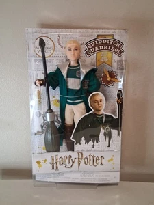 Harry Potter Quidditch Draco Malfoy Puppe mit Nimbus 2001 Besenstiel - Bild 1 von 6