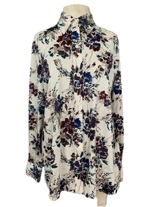 Vintage 1970’s Floral Button Front Pointed Collar Shirt Hippie Boho Disco - Picture 1 of 9