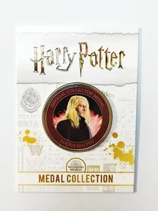 COLECCIÓN DE MONEDAS MEDALLA MUNDO MÁGICO HARRY POTTER COPA DE FUEGO LUCIUS MALFOY - Imagen 1 de 3