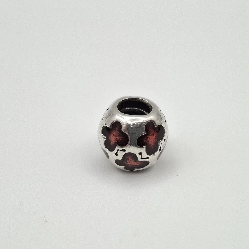 Pandora 925 ALE Sterling Silver Purple/Burgundy Butterflies Charm 790438EN07 - Image 1 of 4