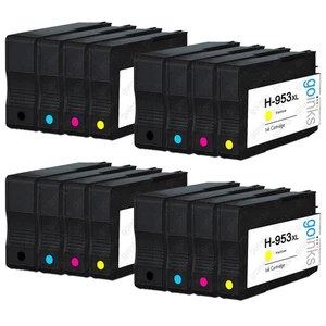 16 Ink Cartridges (Set) to replace HP 953Bk 953C 953M 953Y (HP953XL) Compatible - Picture 1 of 1
