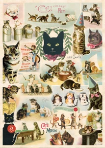Cavallini & Co. Cats Poster, Archival Paper, Matte - Picture 1 of 5