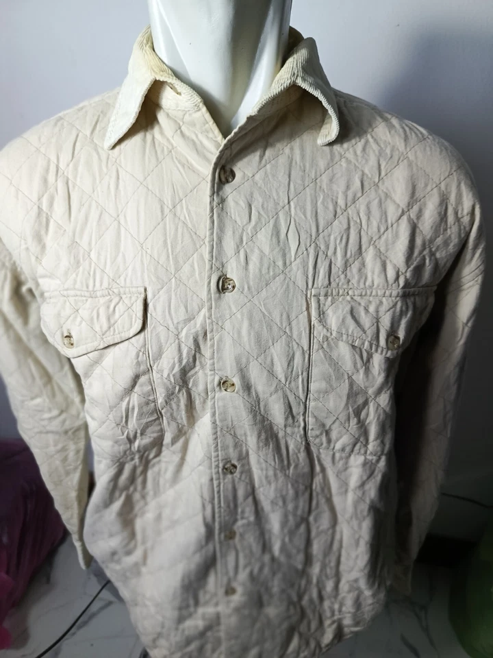 GLEE CLUB Brand Corduroy Shirt Collar Jacket Beige Long Sleeve | P:23, L:28.5 in - Image 1 of 4
