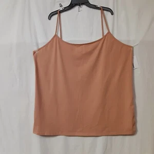 Plus Size 4X Sonoma Goods For Life® Spaghetti Strap Cami NWT Tanery Peach - Picture 1 of 3