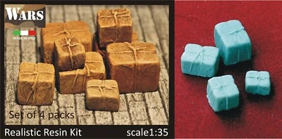 WARS 30-35 Set 4 pacchi accessori resina diorama guerra WW2 set of 4 packs 1:35 - Immagine 1 di 2