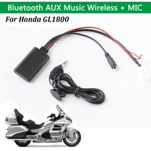 Bluetooth 5.0 AUX Music + MIC Phone For Honda Goldwing GL1800 Wireless Music - Picture 1 of 8