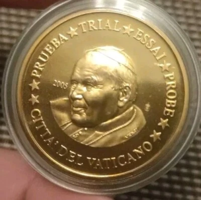 Ficha Edición Rara Vaticano 2005 Italia 🔷Especimen Prueba Essai Probe🔷20 Céntimos Sin Unc Foto 1 de 3