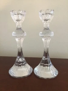 Candelabro alto de vidrio pesado - Juego de 2 - Decoración del hogar - Decoración de mesa - Imagen 1 de 5