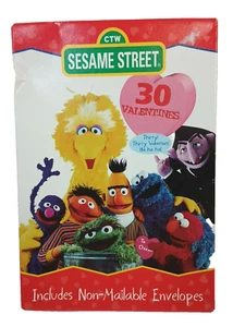 Sesame Street 1998 30 Valentines & Non Mailable Envelopes Henson New Box Damage - Picture 1 of 7