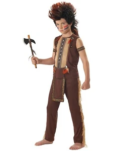 Indian Warrior Native American Brave Boy Fancy Dress Up Halloween Child Costume - Picture 1 of 6