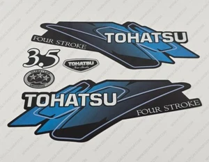 Tohatsu 3.5HP Four Stroke Outboard Engine Decals Sticker Set reproduction 3.5 HP - Picture 1 of 4