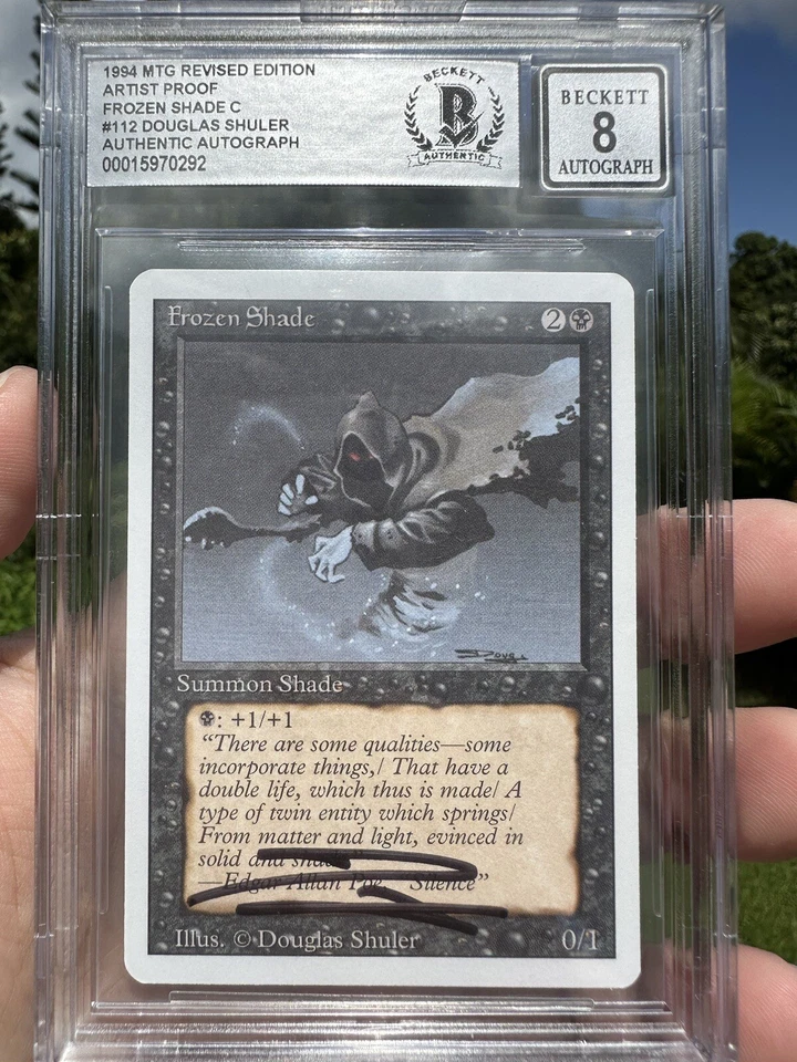 FROZEN SHADE, ARTIST PROOF / SKETCH, REVISED, 1994 MTG, DOUGLAS SHULER, BAS 8 - Image 1 of 3