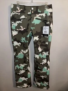 NWT Women’s 8 Obermeyer Ski Pants Clio Softshell Printed Pant Saguaro Camo Green - Picture 1 of 5