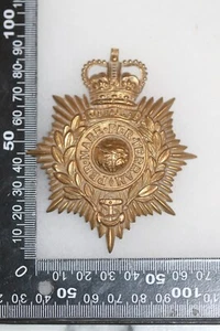 INSIGNIA DE TAPA DE METAL BRITÁNICO MARINES REALES PLACA DE CASCO QC LATÓN - Imagen 1 de 2