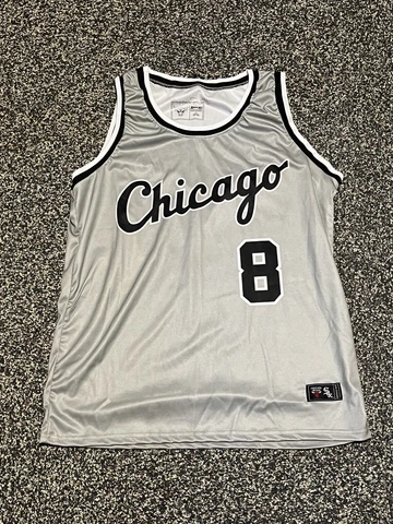 Chicago Bulls Zach Lavine White Sox Jersey Size L SGA Giveaway 4/4/23 Cover