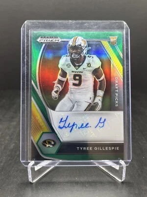 2021 Panini Prizm Draft Tyree Gillespie RC Rookie Autograph Auto Green #DPA-TGI - Image 1 of 2