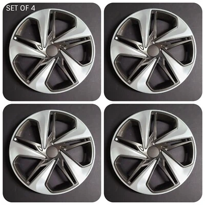 Wheel Covers Hubcaps For 2019-2021 Honda Civic 16" Silver & Charcoal (4-Pieces) - Image 1 of 4