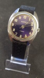 Vintage Classic USSR Military Style Watches VOSTOK 17 Jewels cal.2409A Blue Dial