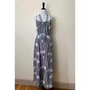 New Banana Republic maxi sundress size 10P lined sleeveless black white strappy - Picture 1 of 9