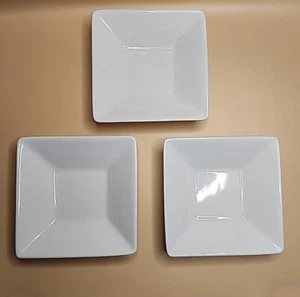 10 Strawberry Street. 3 cremefarbene quadratische Vorspeise 4,5 Zoll Teller - Bild 1 von 2