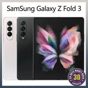 Samsung Galaxy Z Fold 3 Unlocked 5G Black-White 12+256GB Smartphone - Picture 1 of 12